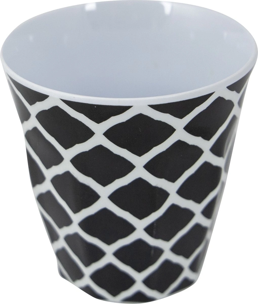 Bo-Camp Servies - Mix & Match - 16 Delig - Zwart/Wit - Afbeelding 4