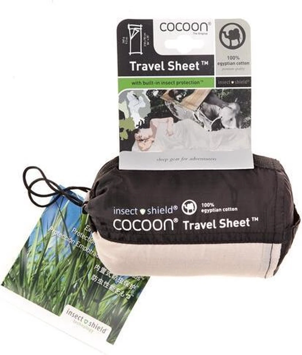 Cocoon TravelSheet - Lakenzak - Egyptisch Katoen - Beige - Afbeelding 4