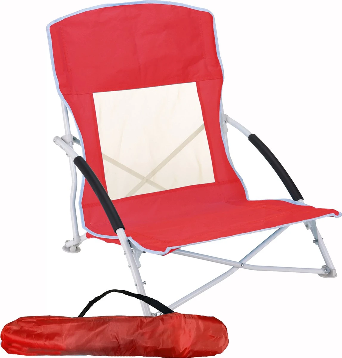 JEMIDI Lichtgewicht Inklapbare Draagbare Strandstoel - Opvouwbare Campingstoel Met Draagtas - Ademend En Comfortabel - Afbeelding 4