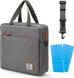 Brisby 4 Laags Geïsoleerde Koeltas - Lunchtas 7 Liter - Donkergrijs