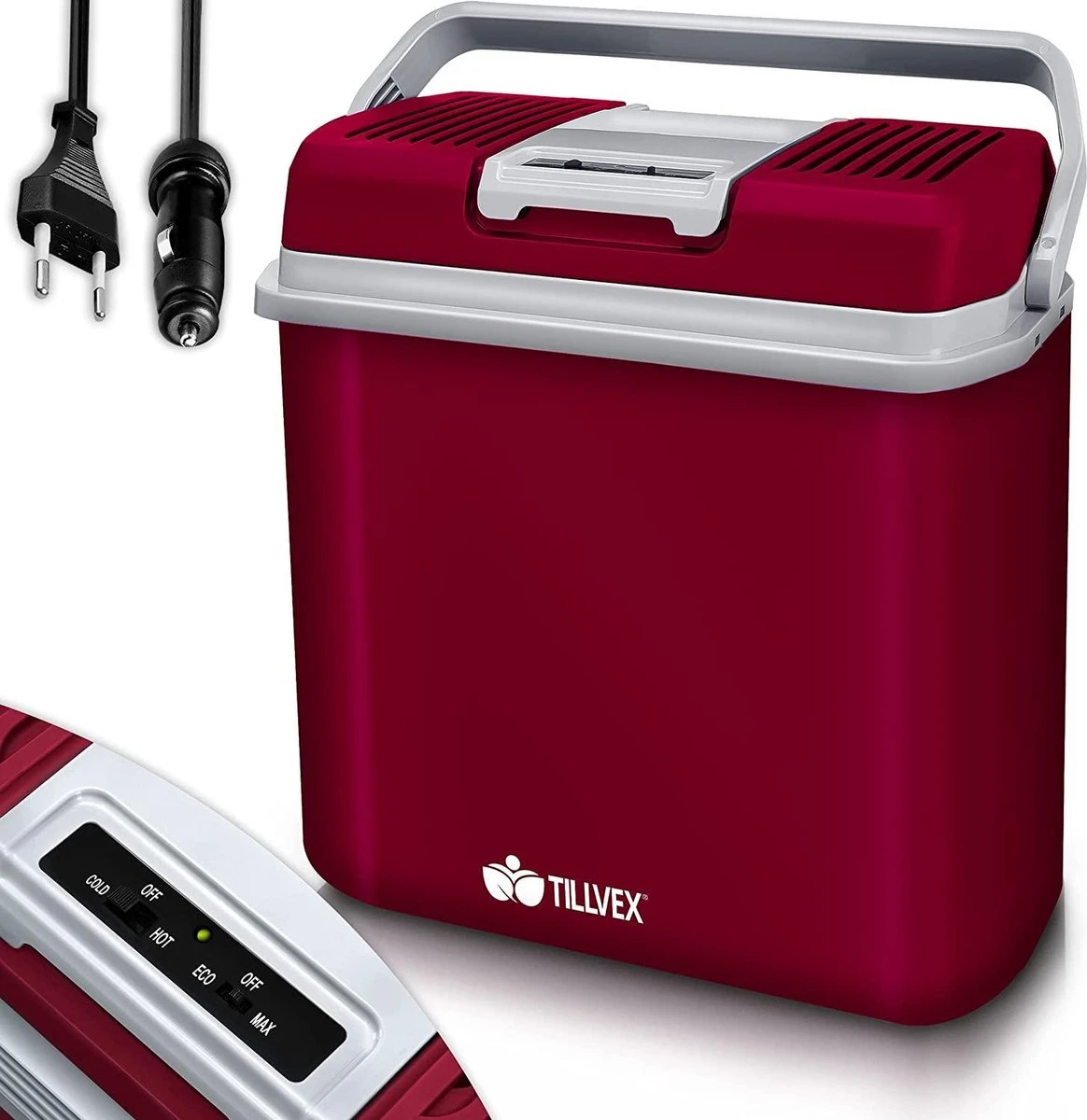 Tillvex- Koelbox, Coolbox, 24 Liter, Rood