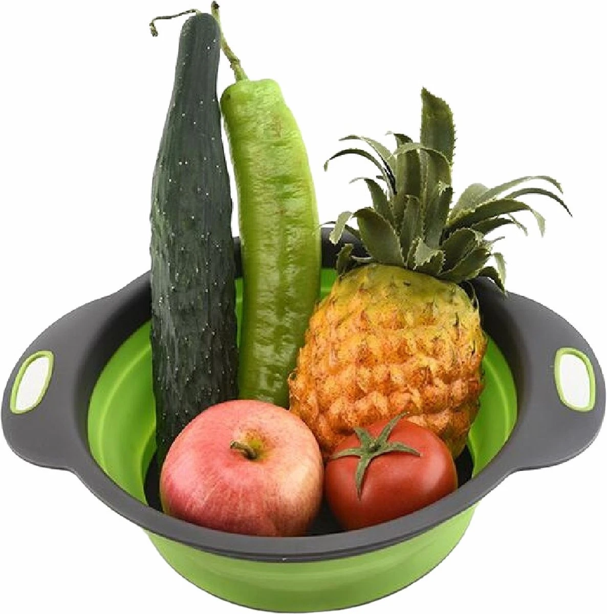 Merkloos Inklapbare Vergiet - Opvouwbaar - Groot - Blauw - Siliconen - Afbeelding 6