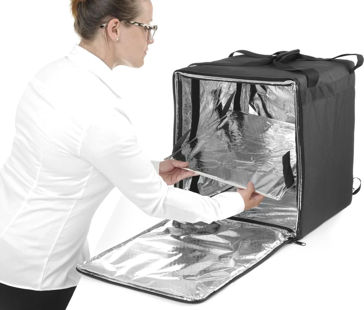 Hendi Pizza & Voedsel Bezorgrugtas Geïsoleerd - 41x41x(H)49cm - Afbeelding 3