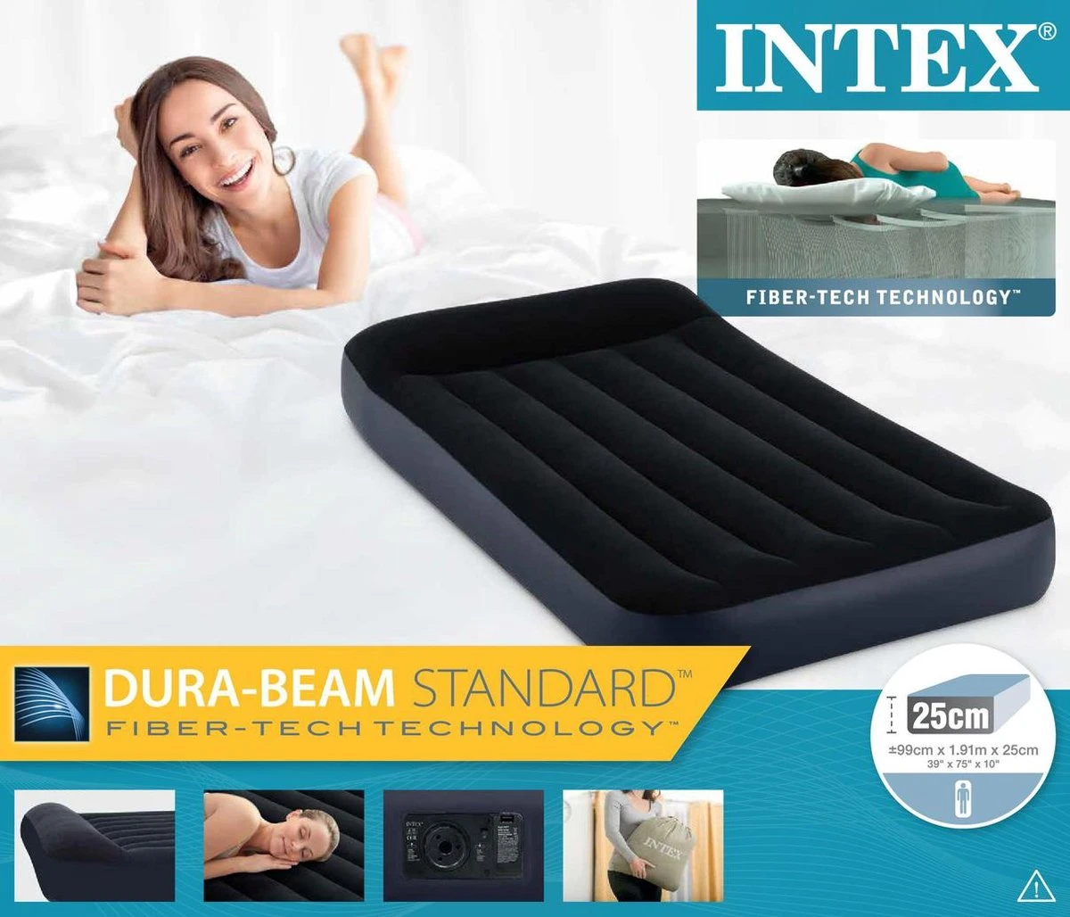 Intex Pillow Rest Classic Twin Luchtbed - 1-persoons - 99x191x25cm - Afbeelding 3