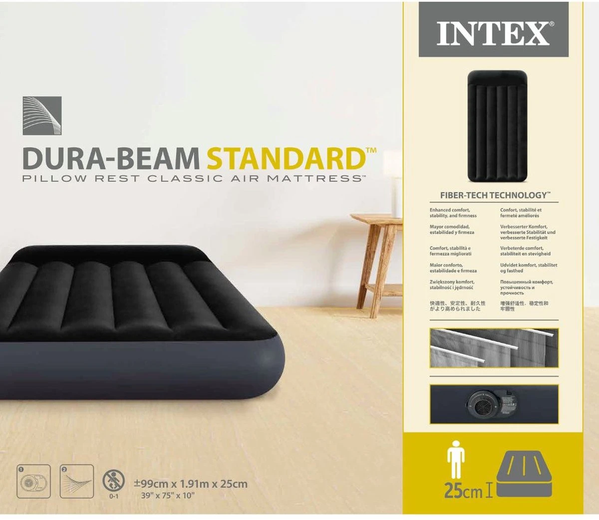 Intex Pillow Rest Classic Twin Luchtbed - 1-persoons - 99x191x25cm - Afbeelding 5