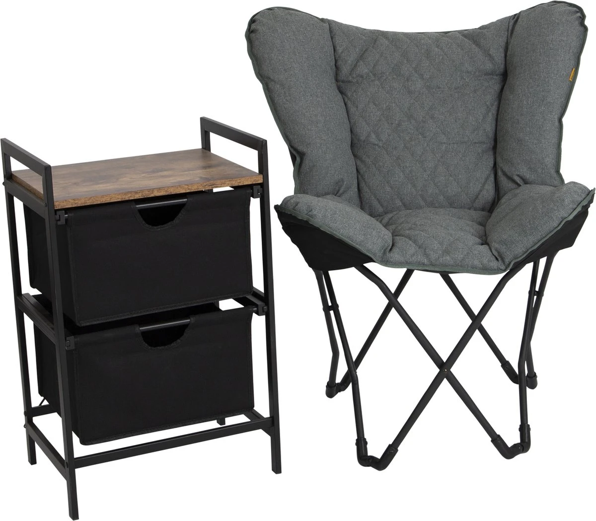 Bo-Camp Campingvlinderstoel - Himrod - Inklapbaar - Groen