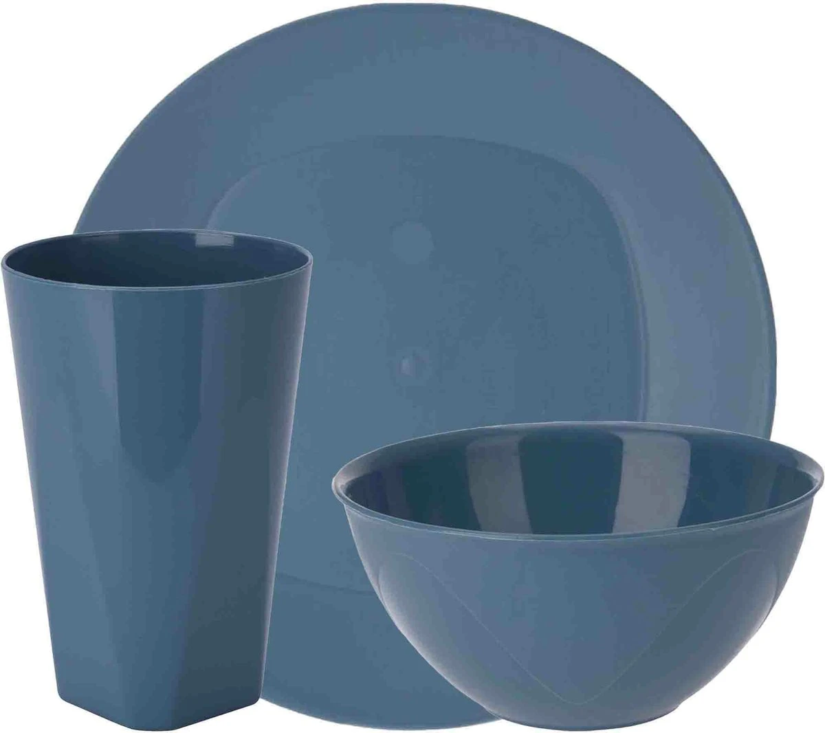 Serviesset 24-delig - Kunststof - Petrol - 8 Personen - Afbeelding 5