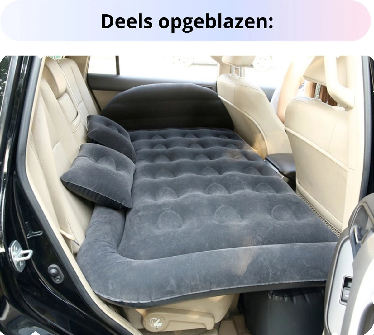 Opblaasbaar Auto Matras - Auto Luchtbed Zwart - Achterbank En Achterbak - Tweepersoons 3-in-1 Universeel Automatras - Inclusief Elektrische Pomp En Accessoires - Kampeer Luchtbed Voor Reizen - Afbeelding 8