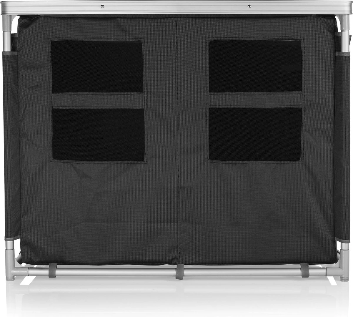 Campart Campingkeuken KI-0734 - Campingkast Groot - 4 Verstelbare Poten - Opvouwbaar En Lichtgewicht - Inclusief Opbergtas - Grijs - Afbeelding 9