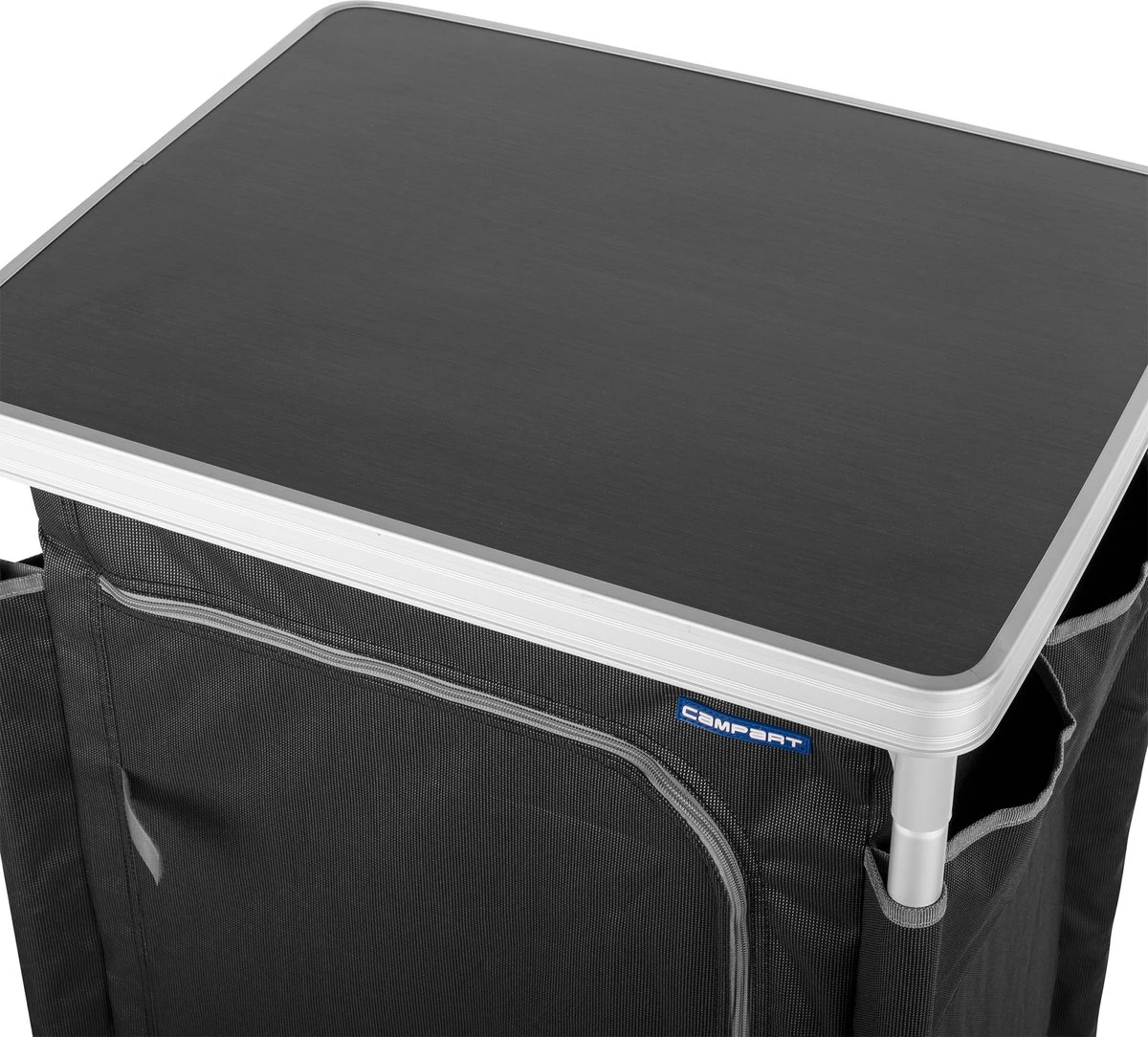 Campart Campingkast CU-0719 – Opvouwbaar En Verstelbaar - 4 Verstelbare Poten - 3 Lagen - Aluminium Frame - Grijs - Afbeelding 5