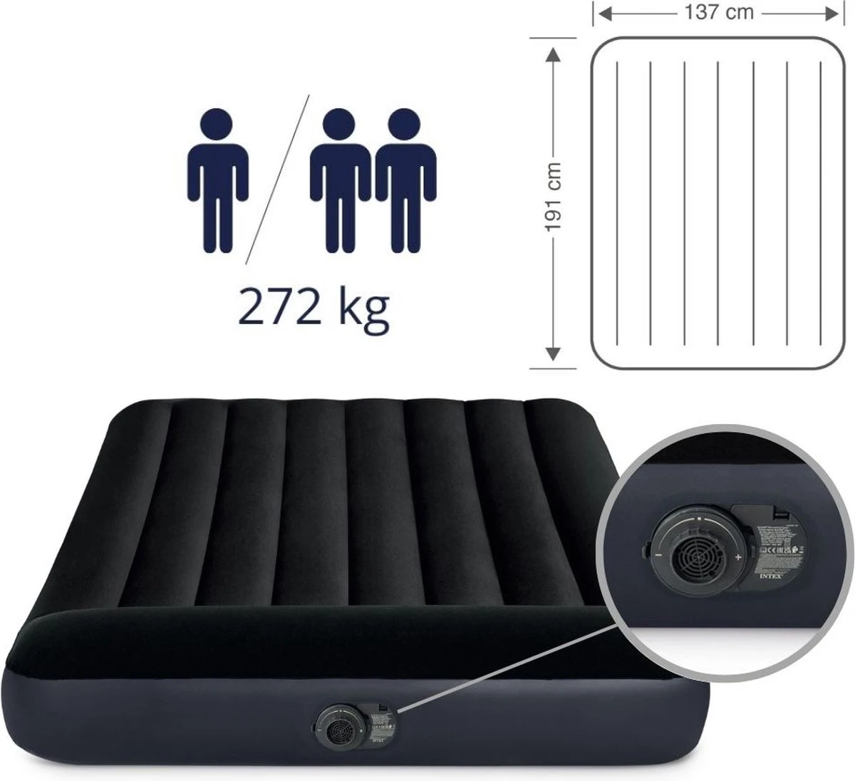 Intex Pillow Rest Classic Full Luchtbed - 2-persoons - 191x137x23 Cm - Afbeelding 11