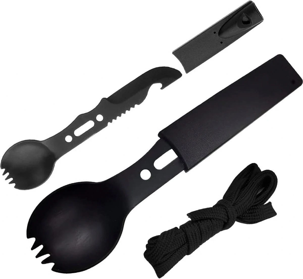 Lynnz® Spork 7 In 1 - Camping Bestek - Campingbestek - Campingservies - Reisbestek - Bestek To Go - Jachtmes - Rambomes - Afbeelding 6