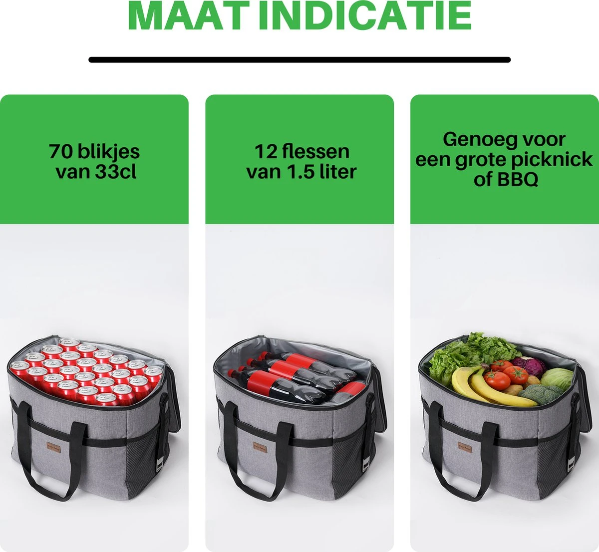 Packaway 4 Laags Geïsoleerde Koeltas - Lunchtas 40 Liter - Grijs - Afbeelding 12