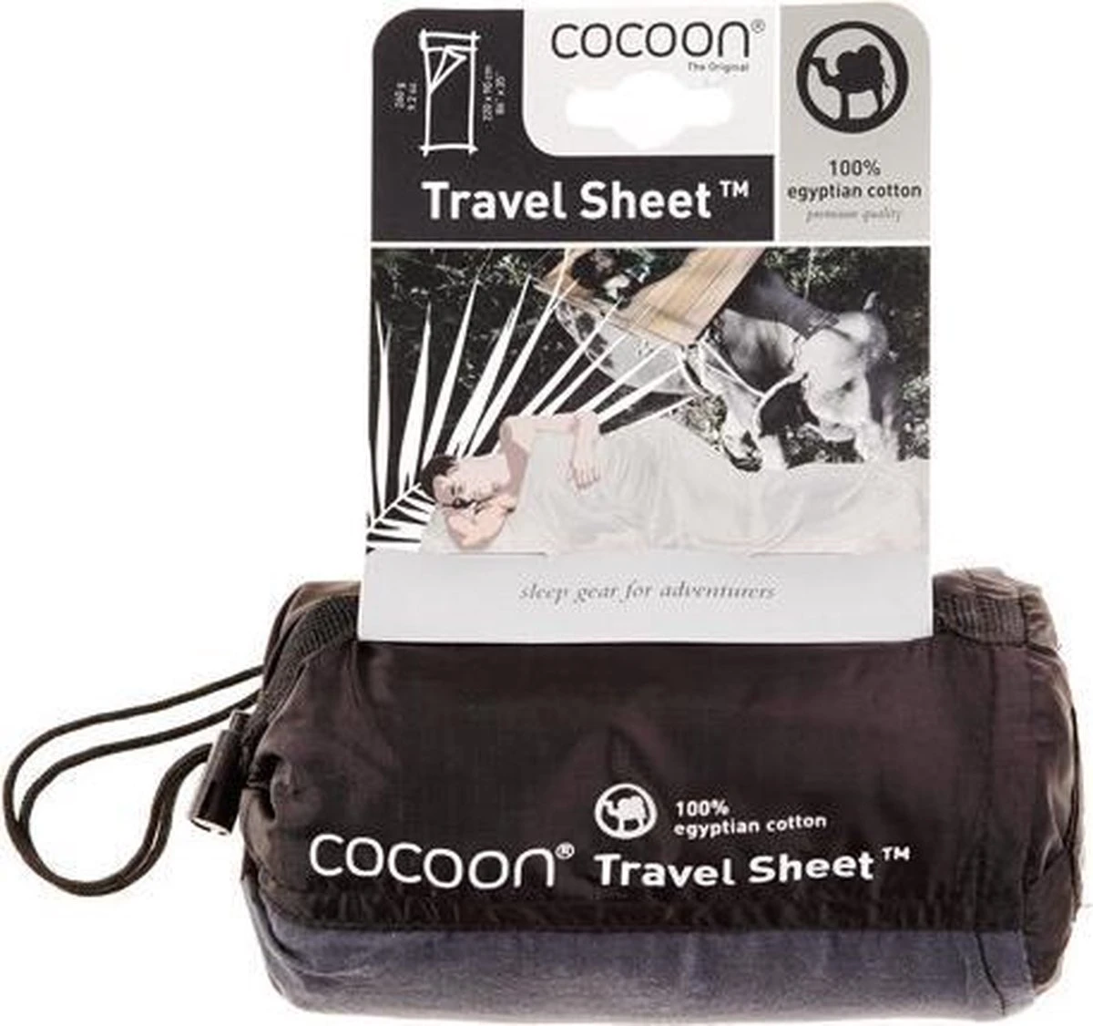 Cocoon TravelSheet - Lakenzak - Egyptisch Katoen - Khaki - Afbeelding 3