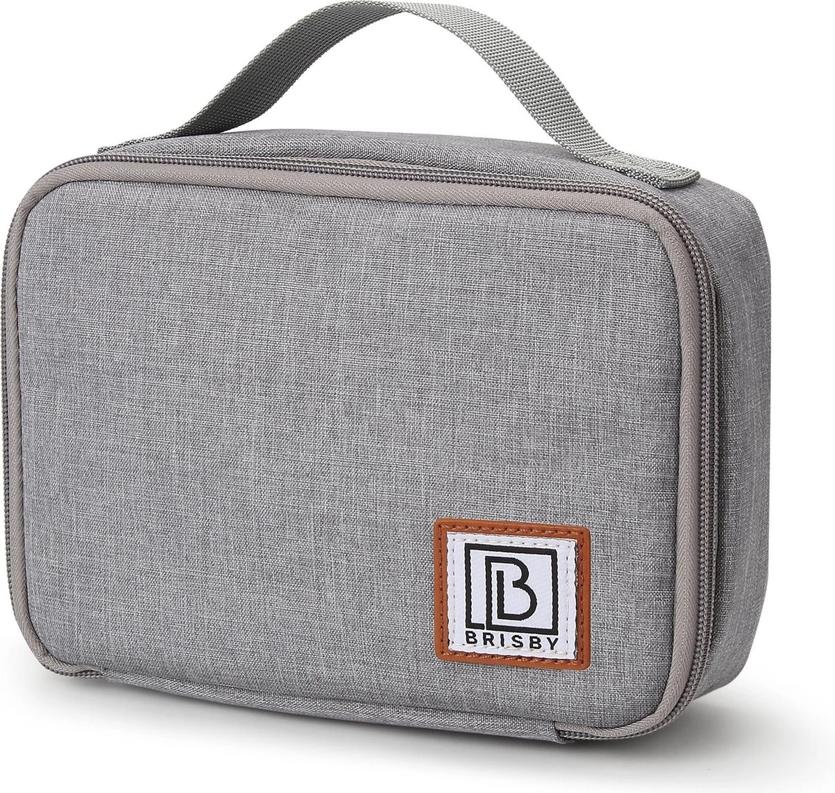 Brisby 4 Laags Geïsoleerde Koeltas - Lunchtas 1.5 Liter - Lichtgrijs