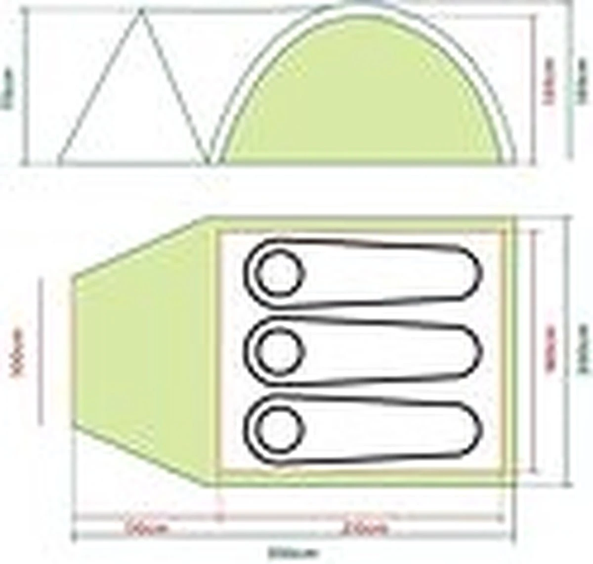 Coleman Darwin 3 Plus Koepeltent - 3-Persoons - Groen - Afbeelding 17