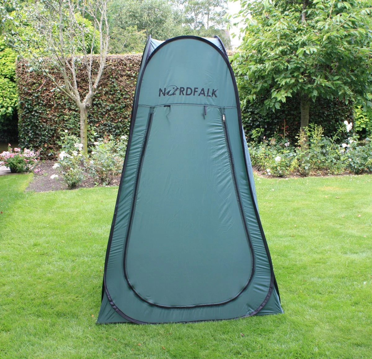 NordFalk Douchetent Pop-up 190 Cm - Camping Douche - Omkleedtent - Incl. Tentharingen En Draagtas - Groen - Afbeelding 5