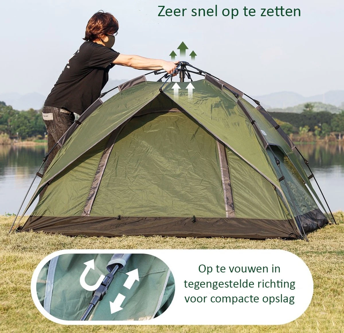 Sens Design Pop Up Tent - Tent - 2-3 Personen - Afbeelding 3