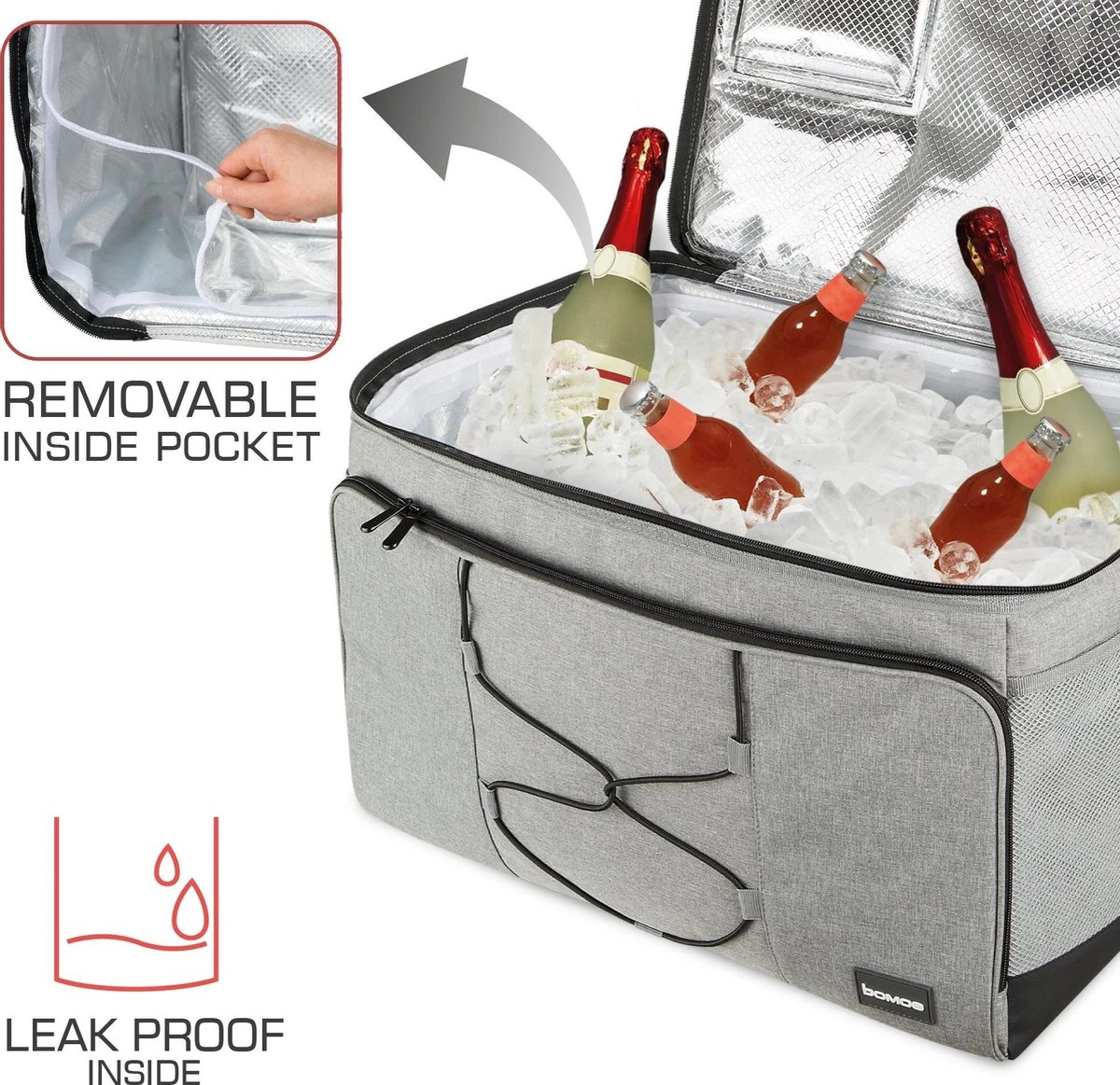 Bomoe Opvouwbare Koeltas IceBreezer KT53 - Koelbox Voor Onderweg - 53x37x32 Cm - 52 Liter - Picknicktas Perfect Voor Barbecues Of Festivals - Afbeelding 9