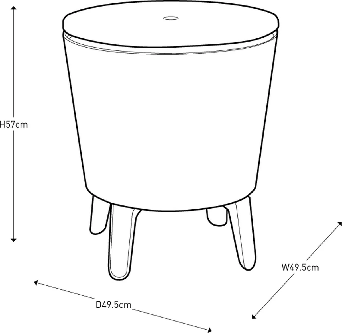Keter Cool Bar - 3-in-1 - 49.5x49.5x84.5 Cm - Blauw - Afbeelding 6