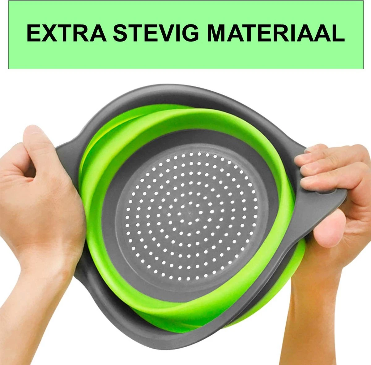 Merkloos Inklapbare Vergiet - Opvouwbaar - Groot - Blauw - Siliconen - Afbeelding 4