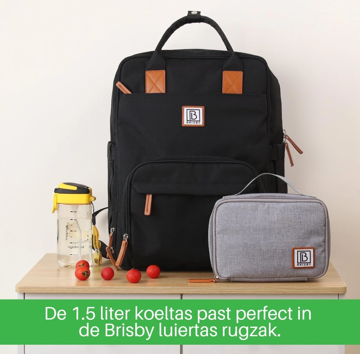 Brisby 4 Laags Geïsoleerde Koeltas - Lunchtas 1.5 Liter - Lichtgrijs - Afbeelding 7