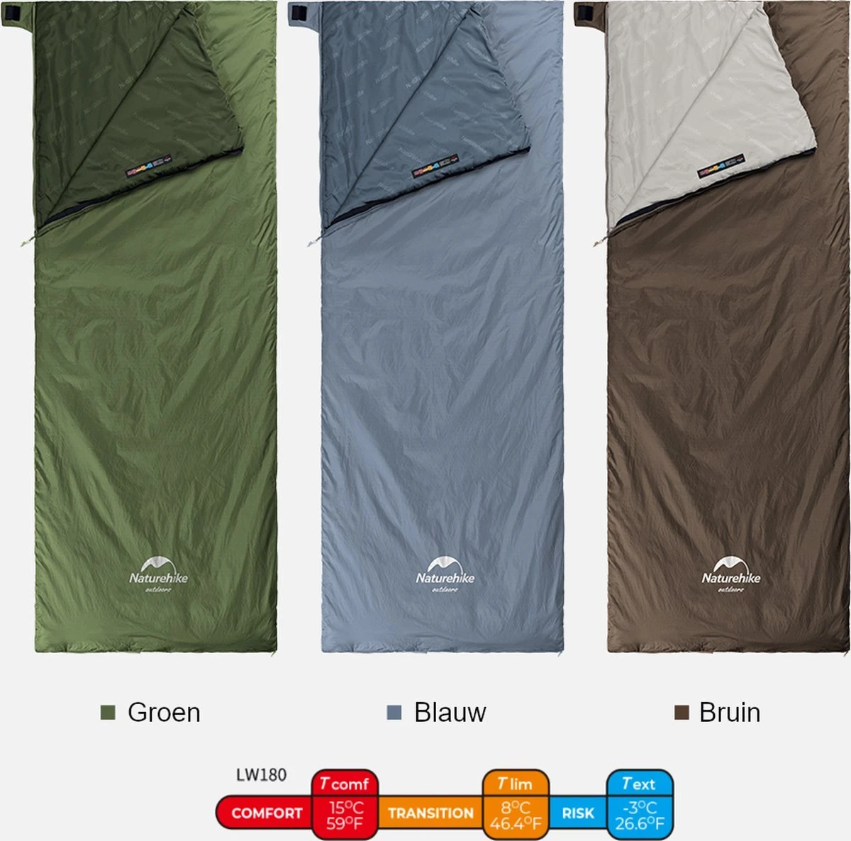 Naturehike® Slaapzak - Lichtgewicht - 205*85cm - Compact - Waterdicht - 3 Seizoenen Slaapzak Lente, Zomer & Herfst - Outdoor - Slaapzakken Volwassen & Kinderen - Afbeelding 7