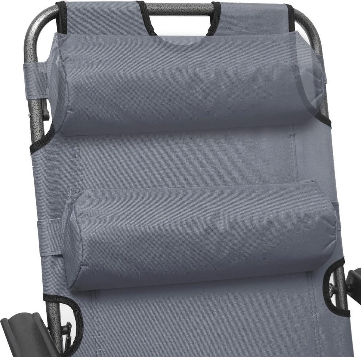 Ligstoel Opvouwbaar 155x60cm - Lichte Ligbed Relaxstoel Tuinstoel Campingstoel Strandstoel - Afbeelding 7