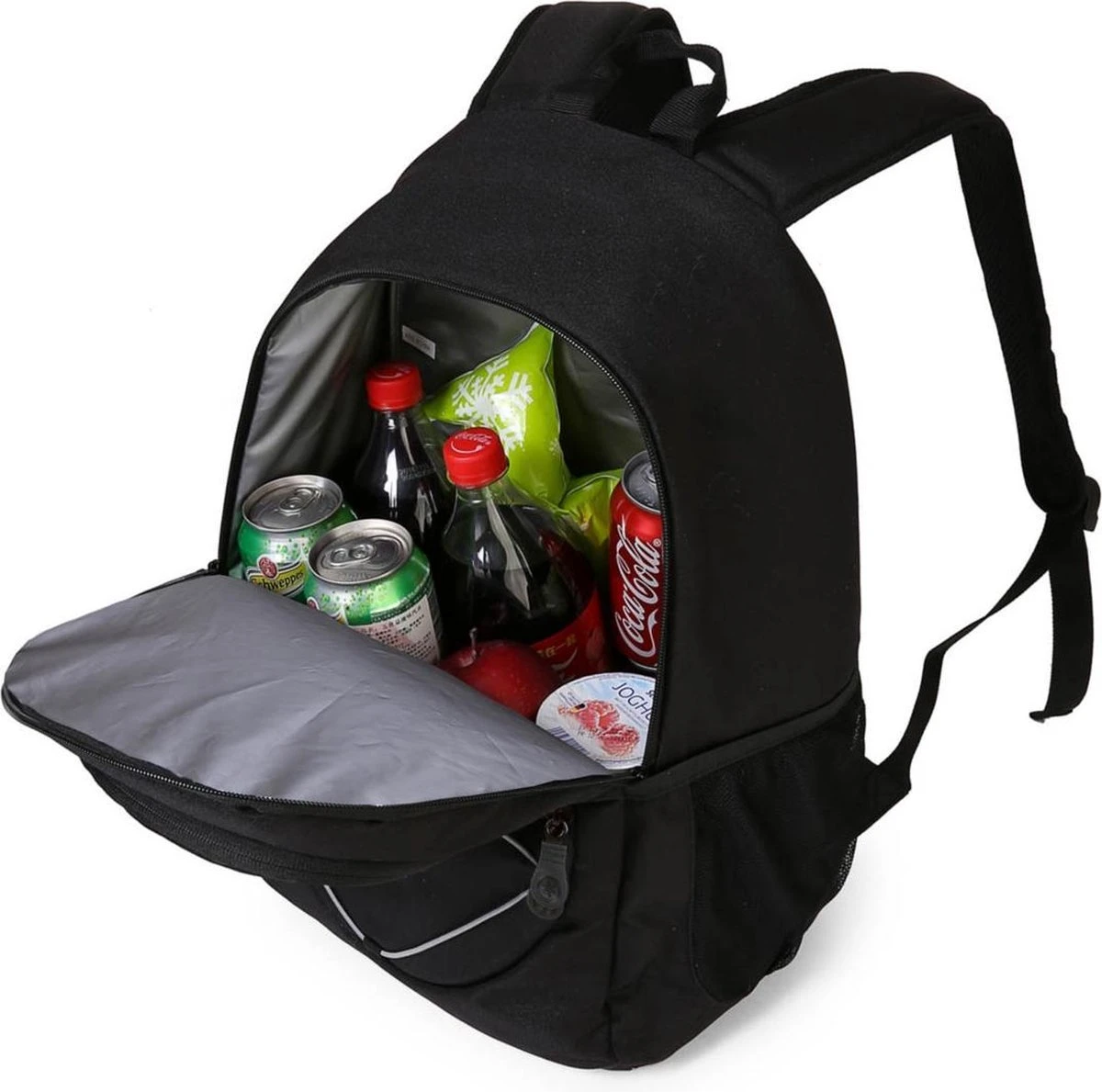 Koeltas Rugzak (25L) - Geschikt Voor 28 Blikjes - Lunchtas Voor Dames En Heren - Zwart - Afbeelding 2