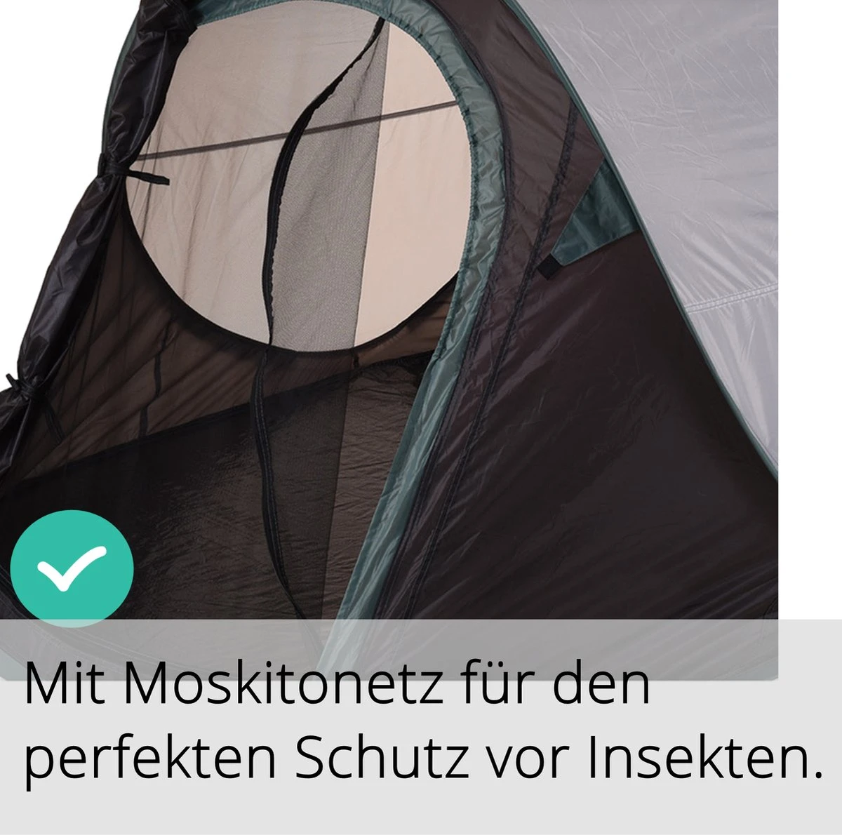 JEMIDI Tweepersoons Pop-up Tent - Opgooitent, Werptent Voor 2 Personen - Ideaal Als Festivaltent Of Kampeertent - Verschillende Kleuren - Afbeelding 3