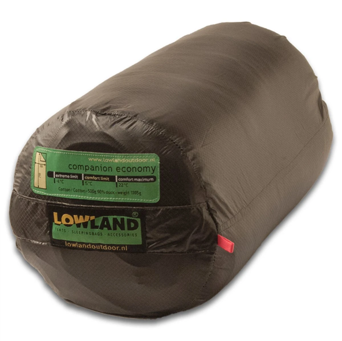 LOWLAND OUTDOOR® Donzen Slaapzak - Companion Economy - 210x80 Cm - Rood - Afbeelding 2