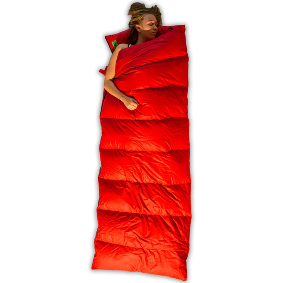 LOWLAND OUTDOOR® Donzen Slaapzak - Companion Economy - 210x80 Cm - Rood - Afbeelding 3