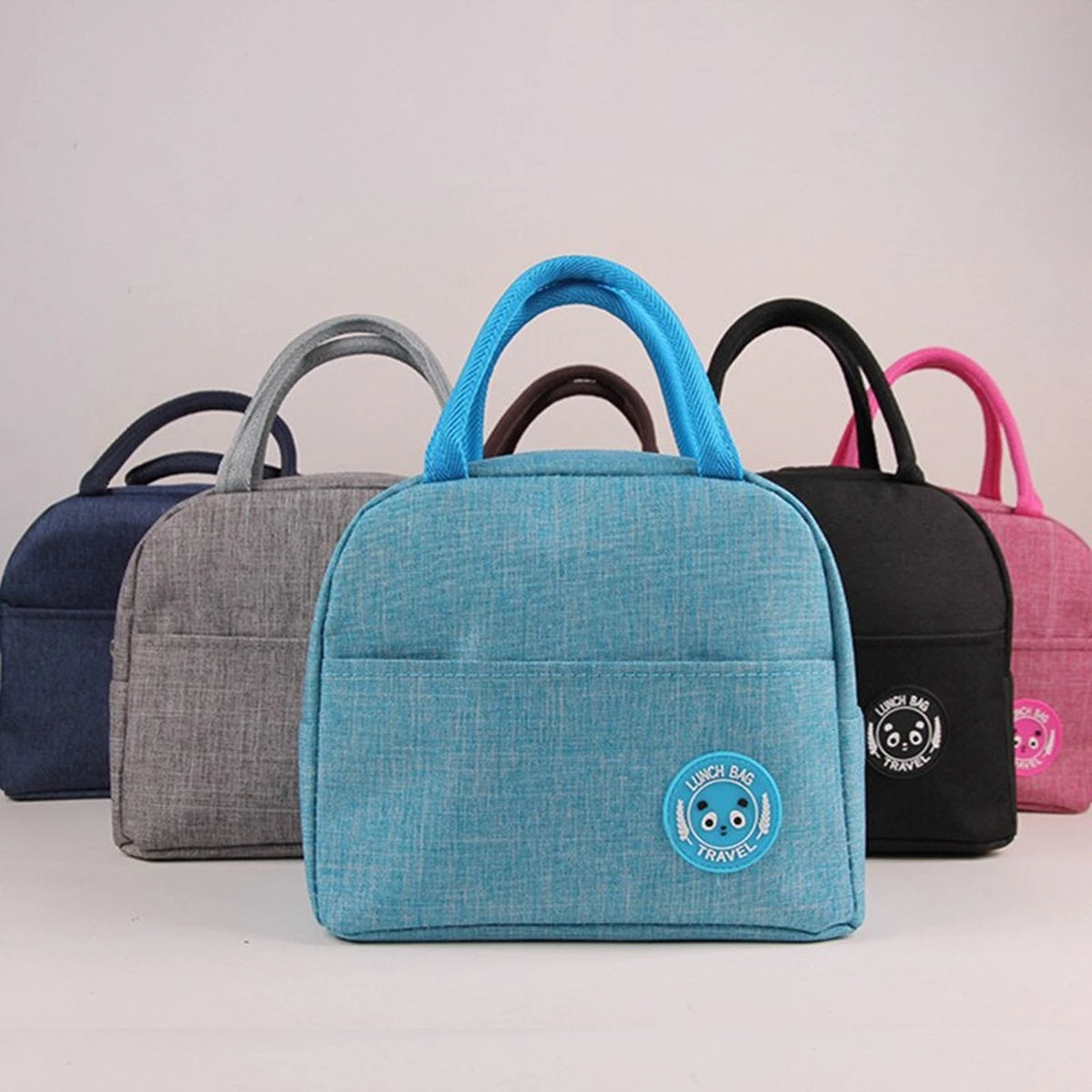 Koeltas - Lunchtas - Volwassenen En Kinderen - Compact & Handig: Zomer - Picknick -School - Lunch - Werk - Klassiek Grijs - Afbeelding 3