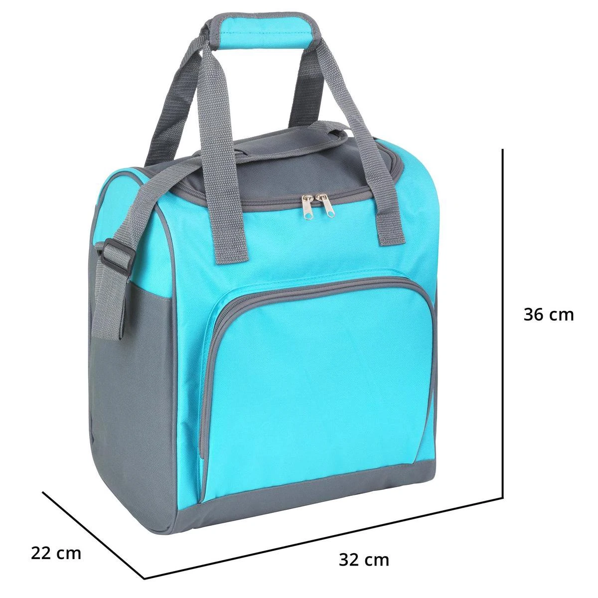 Basis Sterke Koeltas Set - 25 + 10 Liter - Lunchtas - Geïsoleerde Koeltassen - Picknicktas - Coolerbag - Blauw - Afbeelding 10