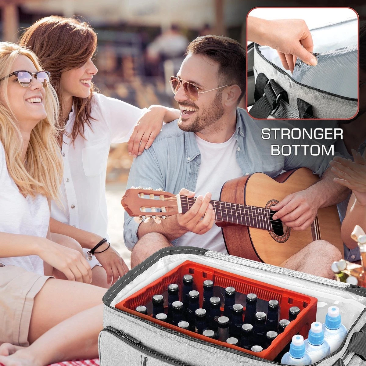 Bomoe Opvouwbare Koeltas IceBreezer KT53 - Koelbox Voor Onderweg - 53x37x32 Cm - 52 Liter - Picknicktas Perfect Voor Barbecues Of Festivals - Afbeelding 6