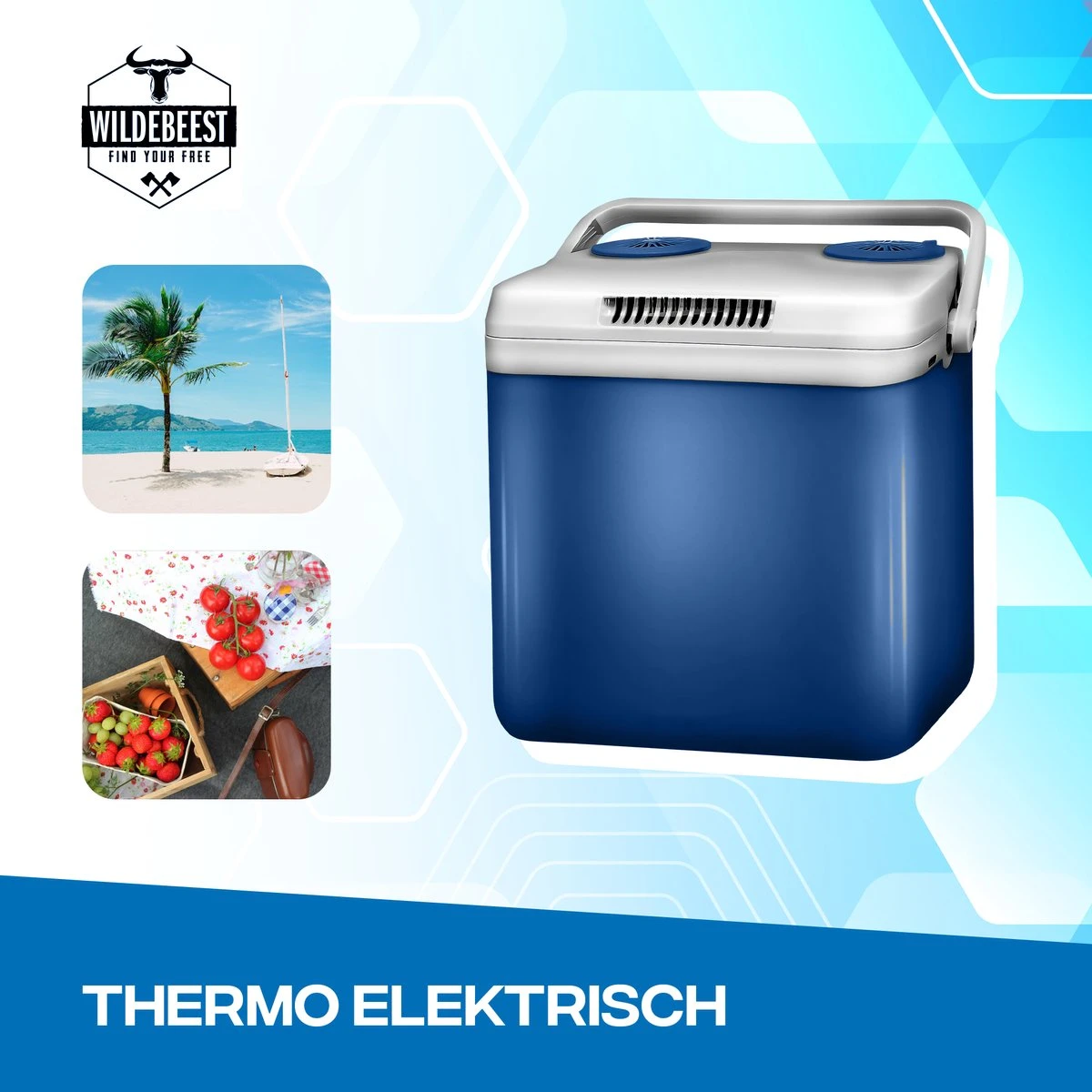 Koelbox Met ECO Modus Voor Auto & Camping Warm En Koud 32L - Frigobox Elektrisch 32 Liter Met 12v 230 Volt - Verkoelt En Verwamt - MiniBar - Mini Koelkast - Afbeelding 10