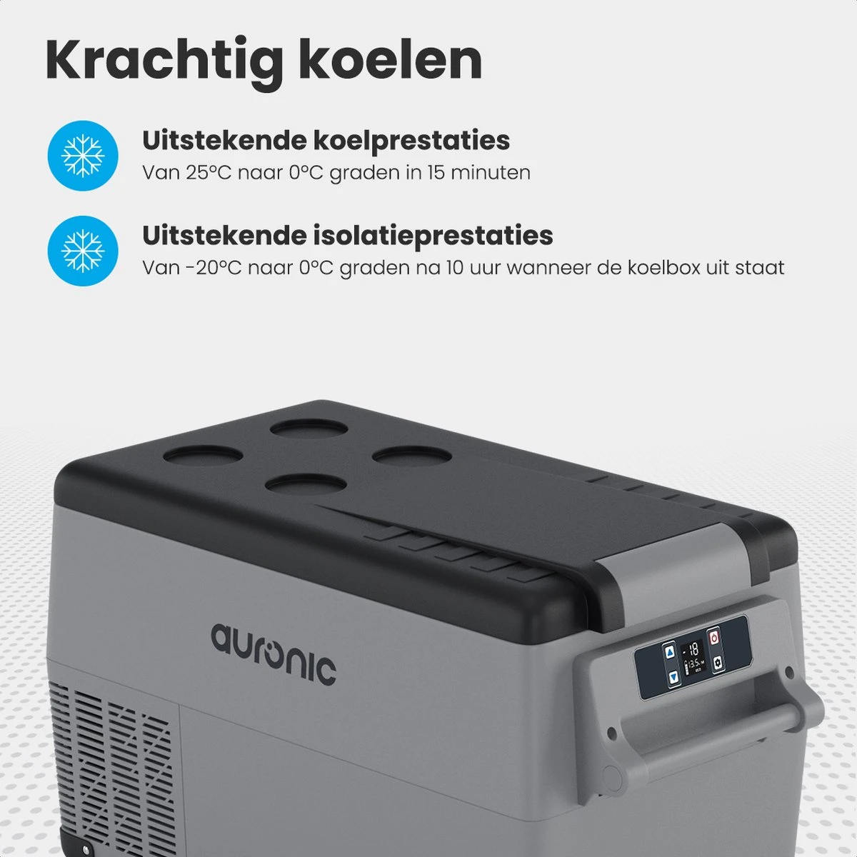 Auronic Elektrische Koelbox - 30.4L - Compressor - 12V En 240V - Grijs - Afbeelding 8