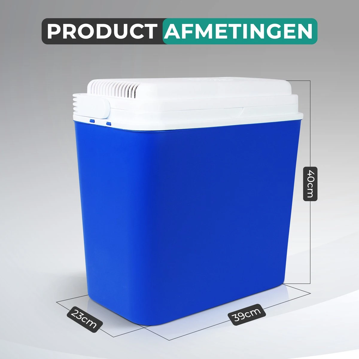 Niceey Thermo Elektrische Koelbox - 24 Liter - Koelbox Elektrisch 12v 230 Volt - Coolbox - Koelt & Verwarmt - Blauw - Afbeelding 6