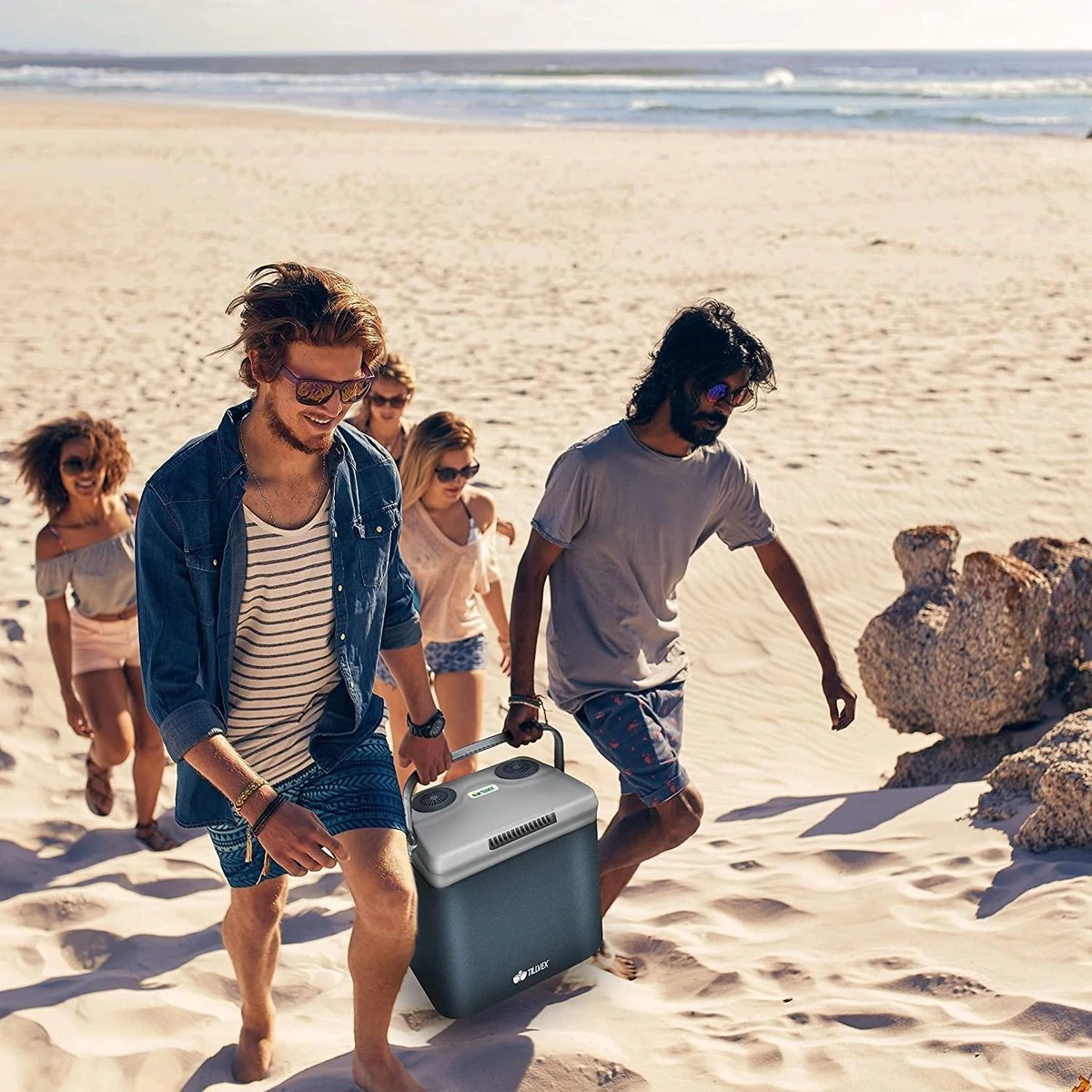 Tillvex- Koelbox, Coolbox, 32 Liter, Grijs - Afbeelding 4