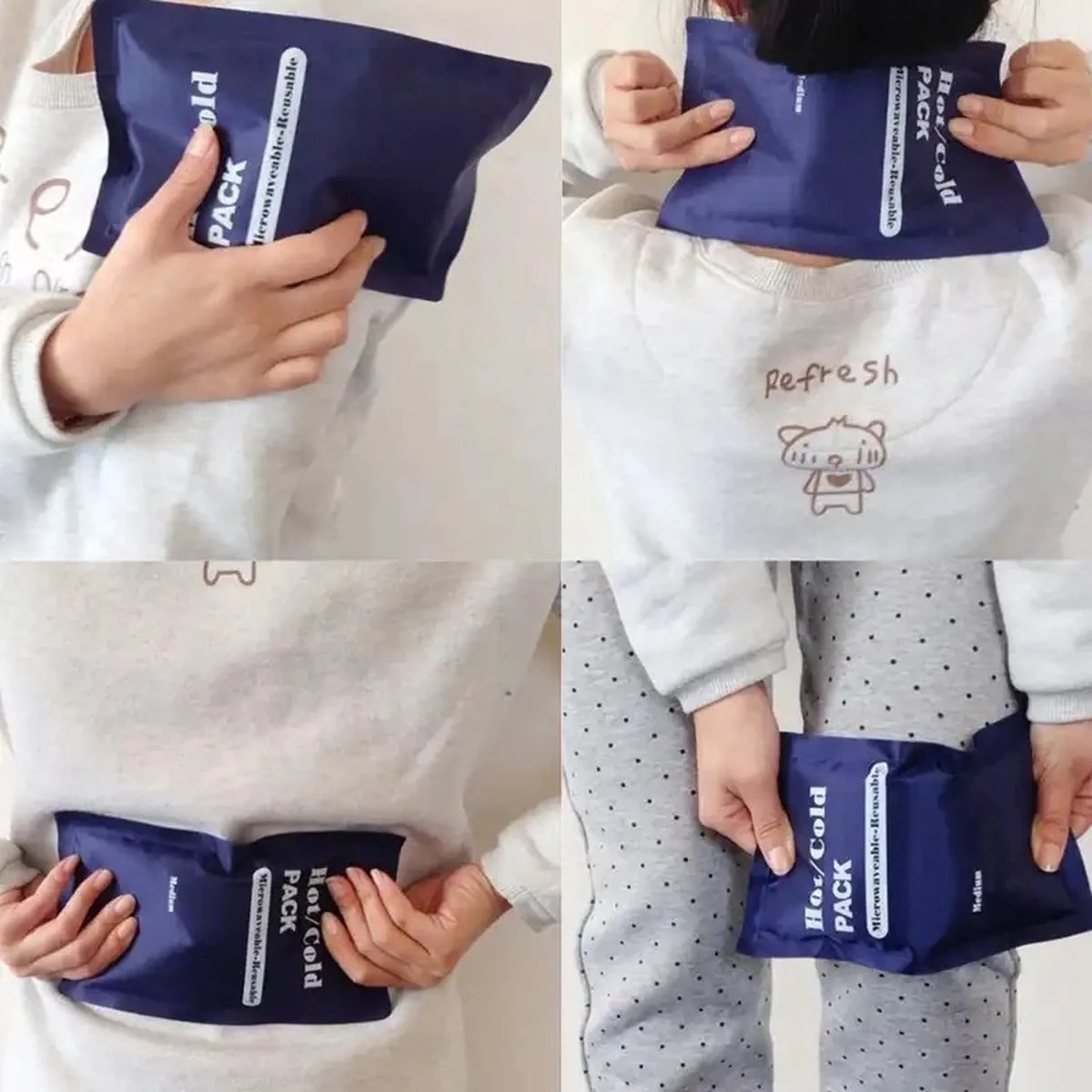 CloudNoon Koelelement - Ice Pack - Koel Pack - Hot En Cold Pack - Warmte Koude Compress - Herbruikbaar - Gel Pack - Nek Knie - Afbeelding 3