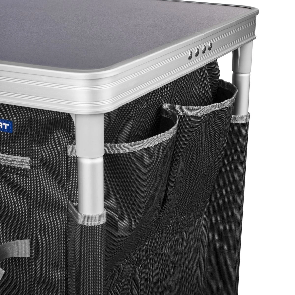 Campart Campingkeuken KI-0734 - Campingkast Groot - 4 Verstelbare Poten - Opvouwbaar En Lichtgewicht - Inclusief Opbergtas - Grijs - Afbeelding 6