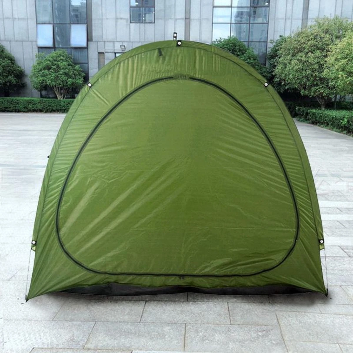Merkloos Fietstent, Beschermhoes Fietsenschuur, Tent Voor Camping In De Open Lucht-groen 200*80*165CM - Afbeelding 2