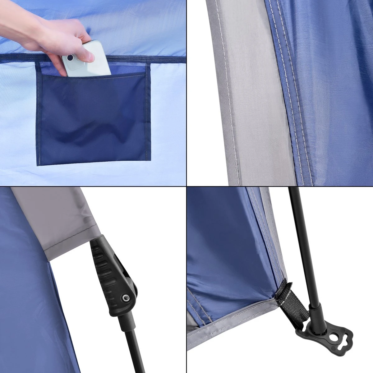 Pro-Tec Tent Nybro Automatisch 240x205x140 Cm Blauw - Afbeelding 3