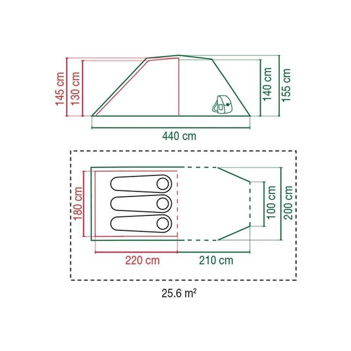 Coleman Chimney Rock 3 Plus Tunneltent - Verduisterend - 3-Persoons - Afbeelding 5