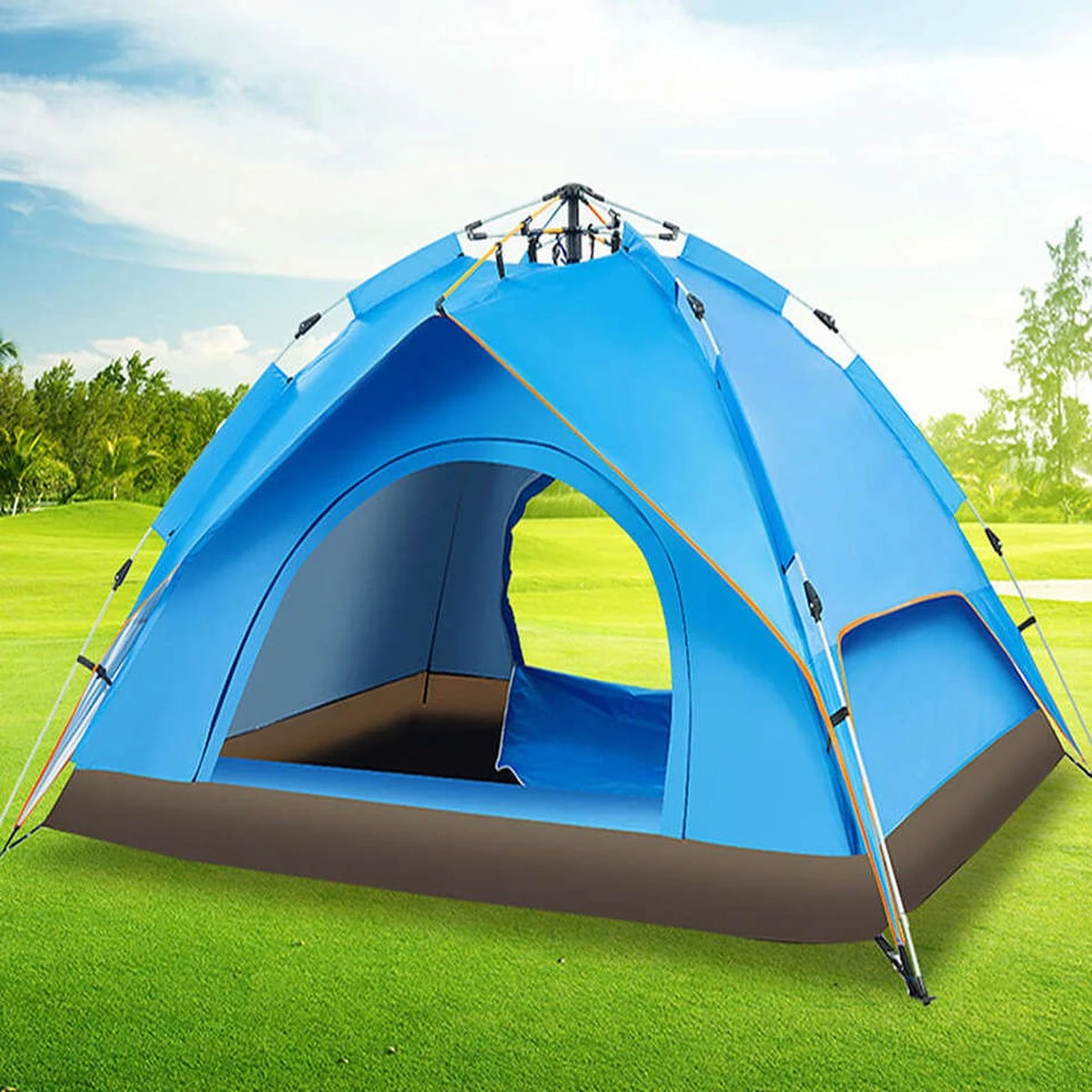 Fish Life Waterdichte Tent - Lichtgewicht Tent - Tent Voor 2-4 Personen - 200*200*140 Cm - Outdoor Camping Tent - Licht Blauw