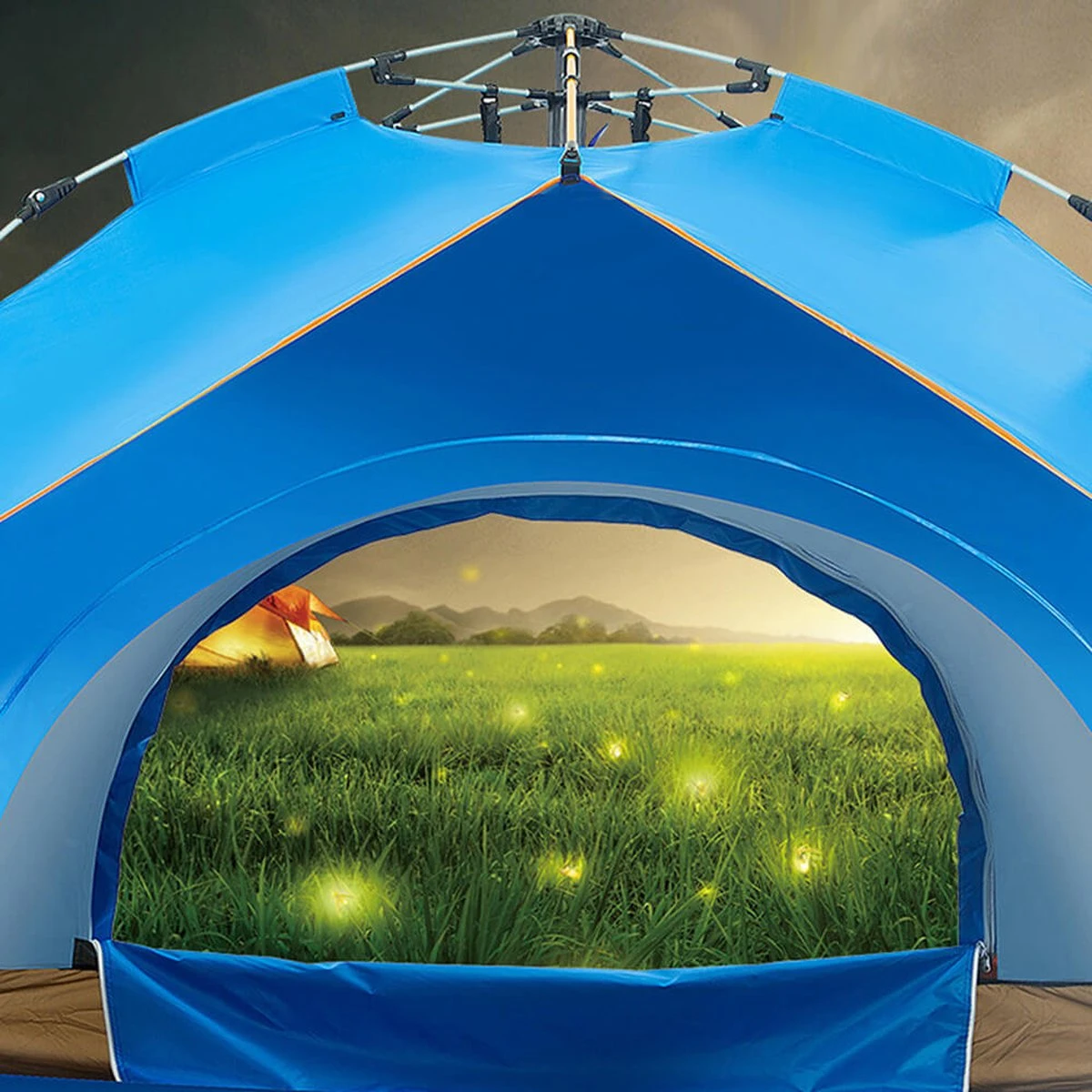Fish Life Waterdichte Tent - Lichtgewicht Tent - Tent Voor 2-4 Personen - 200*200*140 Cm - Outdoor Camping Tent - Licht Blauw - Afbeelding 3