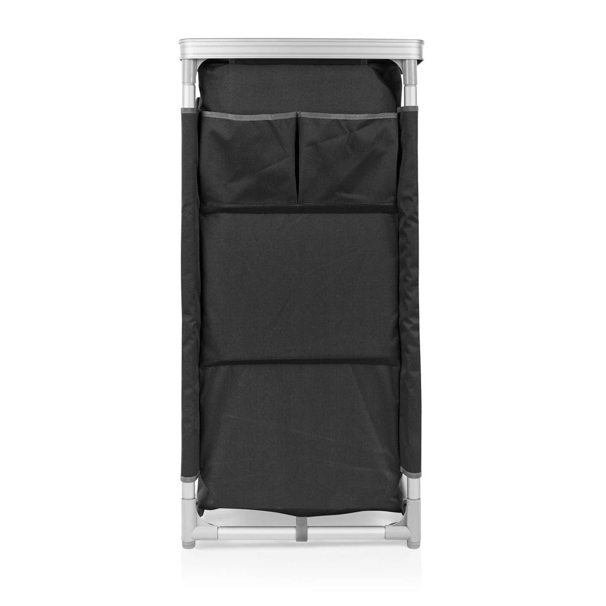 Campart Campingkast CU-0719 – Opvouwbaar En Verstelbaar - 4 Verstelbare Poten - 3 Lagen - Aluminium Frame - Grijs - Afbeelding 4