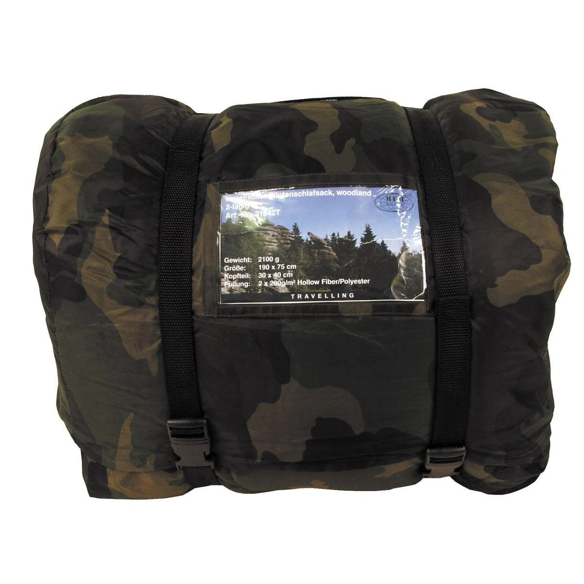 MFH - Pilotenslaapzak Woodland 2-laags - Afbeelding 2