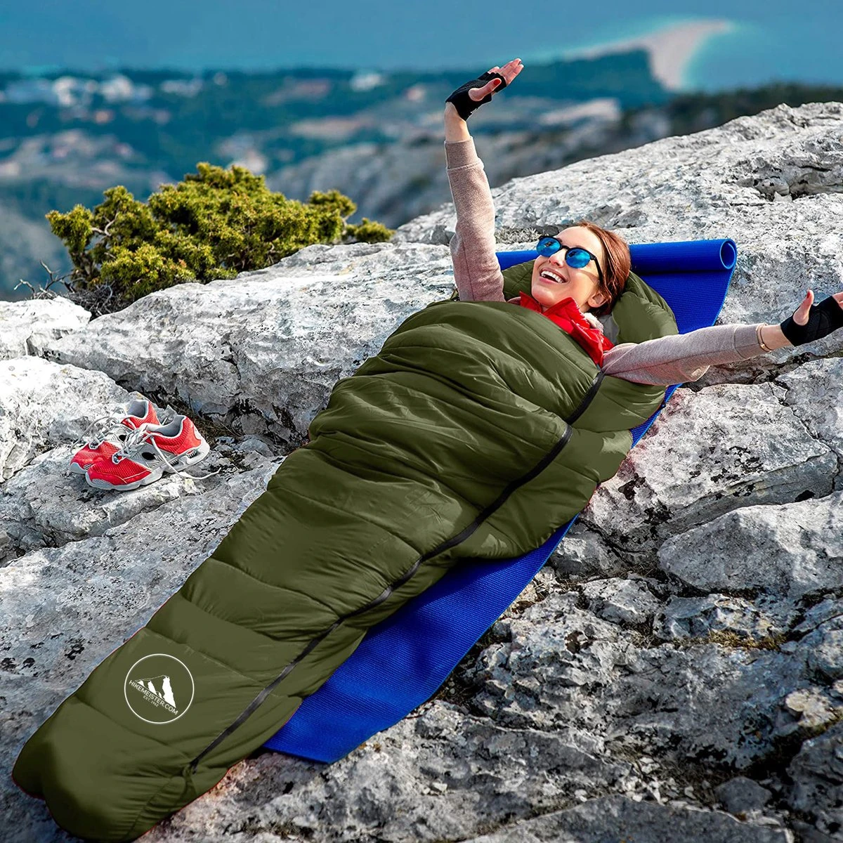 HikeMeister® Outdoor Survival Fishing Mummy Slaapzak 230 X 80 Cm -8°C - Afbeelding 2