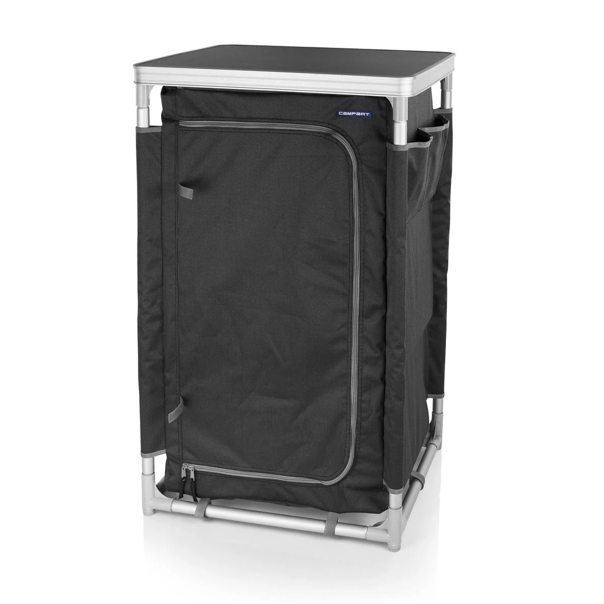 Campart Campingkast CU-0719 – Opvouwbaar En Verstelbaar - 4 Verstelbare Poten - 3 Lagen - Aluminium Frame - Grijs - Afbeelding 15